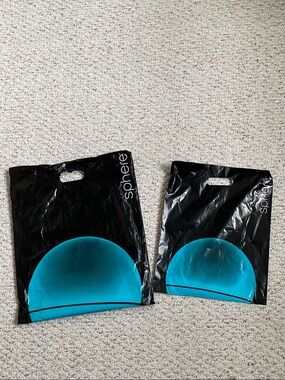 Set of 2 Black & Teal Sphere Logo Shopping Bags Las Vegas phish